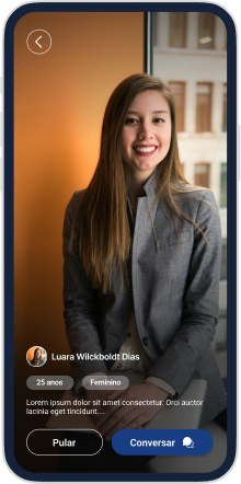 Interface para visualizar e conversar com participantes Chat interface